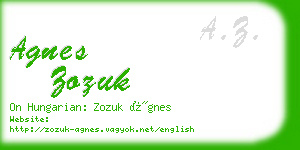 agnes zozuk business card